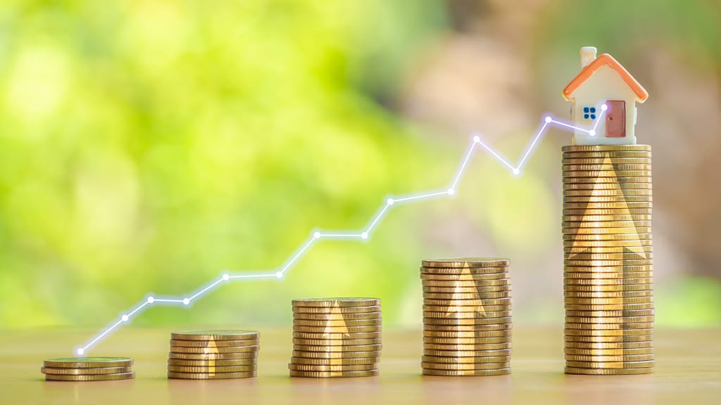 Gráfico mostrando os investimentos aumentando Gráfico mostrando os investimentos aumentando